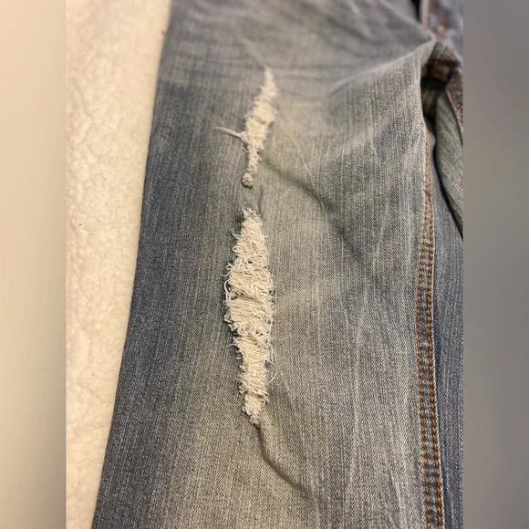 Royal Blue-bootcut torn jeans..size 9x39 - Picture 8 of 12